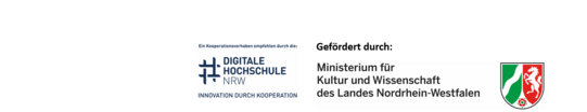 Logo DH.NRW, Logo Ministerium für Kultur und Wissenschaft des Landes NRW